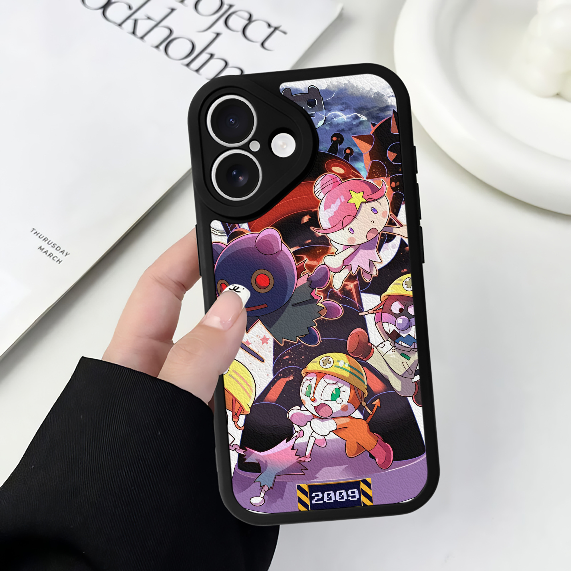（画像用） アンパンマン Anpanman 【iPhone 16シリーズ対応】シリコンスマホケース（レザー調） 材質：シリコン